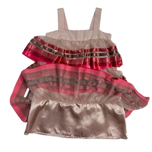 GAP BabyGAP Pink and Red Satin Layered Dress, SIZE 3T - Picture 6 of 9